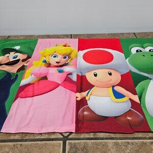 Super Mario Brothers Various Characters 2 Sided Pillow Case Never Used
